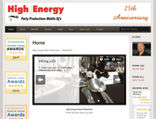 Tablet Screenshot of highenergypartyproductions.com